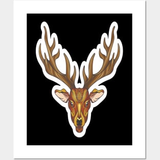 Deer Sticker Posters and Art